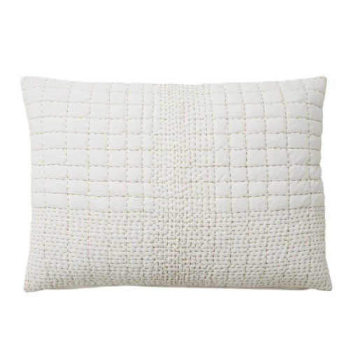 Pikowana poszewka dekoracyjna na poduszkę Sarga 48x68, biała - Nordal