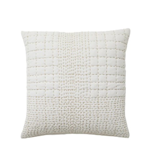 Pikowana poszewka dekoracyjna na poduszkę Sarga 48x48, biała - Nordal