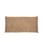 Dywanik łazienkowy z frędzlami Luna 60x120, jasny brąz - Nordal