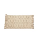 Dywanik łazienkowy z frędzlami Luna 60x120, off white - Nordal