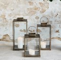 Szklany lampion z efektem postarzania Antique 42 - Nordal