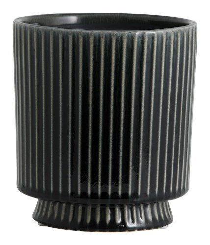 Doniczka na nodze Oxna ciemnoszara, kamionka - Nordal