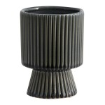 Doniczka na nodze Mull Ø10 ciemnoszara, kamionka - Nordal