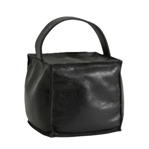 Stoper do drzwi skórzany Cook czarny - Nordal