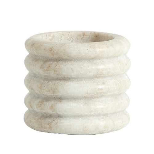Świecznik z marmuru na tealighty Otok, beżowy - Nordal