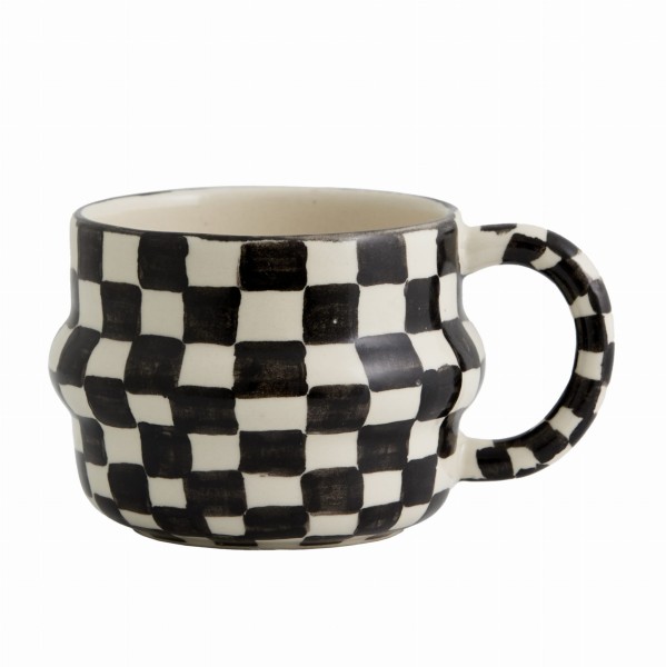 Designer coffee table with wooden organic tabletop black - NG Design