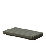 Ceramiczna mydelniczka z rowkami Amalie Rosalie 8 x 15 cm, zielona - Nordal