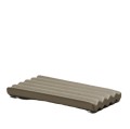 Ceramiczna mydelniczka z rowkami Amalie Rosalie 8 x 15 cm, taupe - Nordal