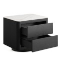 Stolik nocny z szufladami Wholen, czarny - Vical