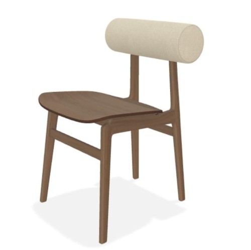 Krzesło dębowe z oparciem boucle Totem Light Smoked Grain – NORR11