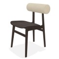 Krzesło dębowe z oparciem boucle Totem Dark Smoked Grain – NORR11
