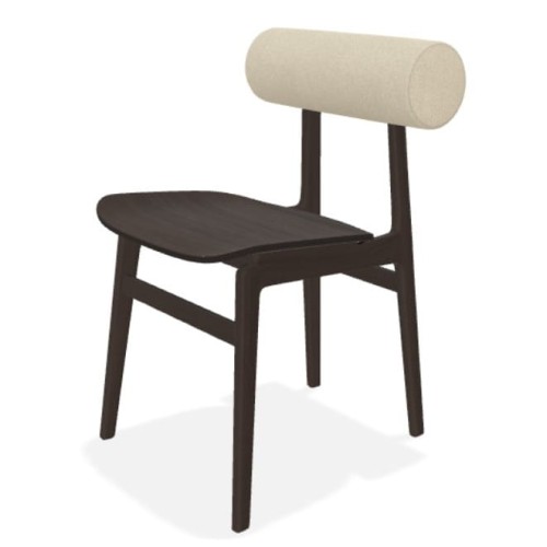 Krzesło dębowe z oparciem boucle Totem Dark Smoked Grain – NORR11