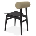 Krzesło drewniane z oparciem boucle Totem Black Barnum – NORR11