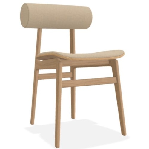 Designerskie krzesło dębowe tapicerowane boucle Totem Natural Grain - NORR11