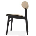 Designerskie krzesło dębowe tapicerowane boucle Totem Black Grain - NORR11