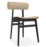 Designerskie krzesło dębowe tapicerowane boucle Totem Black Grain - NORR11