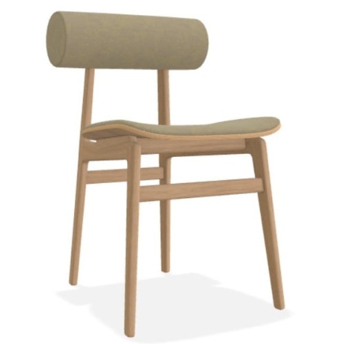 Krzesło drewniane tapicerowane boucle Totem Barnum boucle Natural - NORR11