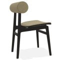 Krzesło drewniane tapicerowane Totem Barnum boucle Black - NORR11