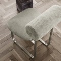 Minimalistyczne krzesło tapicerowane Hippo Steel Keiga - NORR11