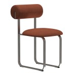 Minimalistyczne krzesło tapicerowane Hippo Steel Keiga - NORR11