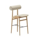 Hoker drewniany tapicerowany Totem Barnum boucle Natural - NORR11