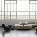 Nowoczesny fotel wypoczynkowy do salonu Cooper Steel, Savanna - NORR11