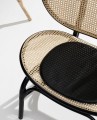 Fotel ratan czarny Nomad bambus Black skóra Black NORR11