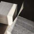 Stolik pomocniczy z trawertynu Cubism Natural - NORR11