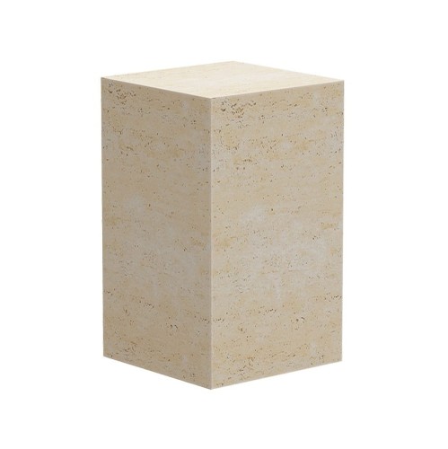 Stolik pomocniczy z trawertynu Cubism Natural - NORR11
