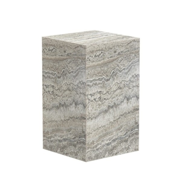 Stolik pomocniczy z trawertynu Cubism Silver - NORR11