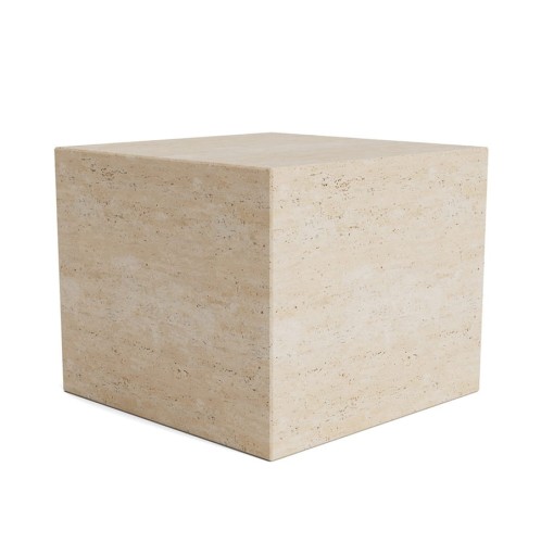 Stolik kawowy z trawertynu Cubism Natural 45x45 - NORR11