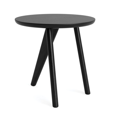 Stolik drewniany Fin dąb Black Oak, czarny - NORR11