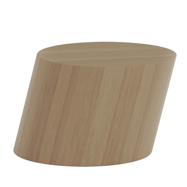 Stolik kawowy geometryczny Tilt, fornir dębowy, Natural - NORR11