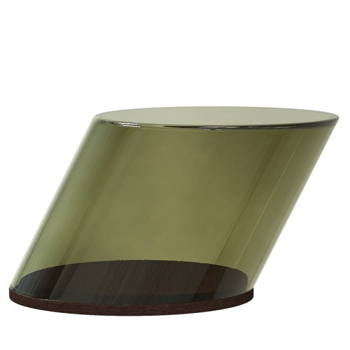 Stolik kawowy szklany Tilt Green, zielony - NORR11