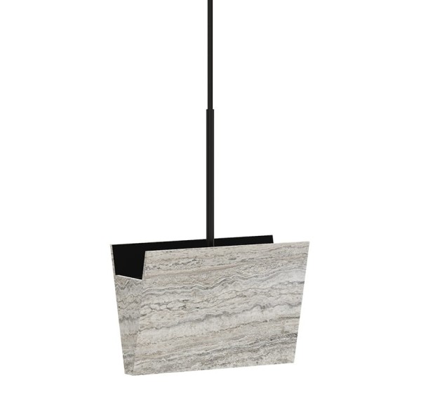 Designerska lampa wisząca z trawertynu Gallery Silver - NORR11