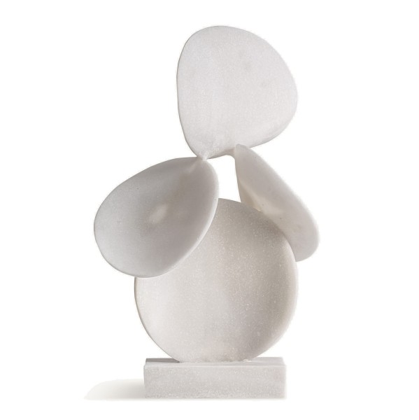 Figura dekoracyjna z białej żywicy Leah 57 cm - Vical