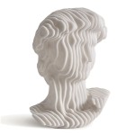 Rzeźba twarz z białej żywicy Maya, 57 cm - Vical