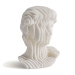 Rzeźba twarz z białej żywicy Nicole, 30 cm - Vical