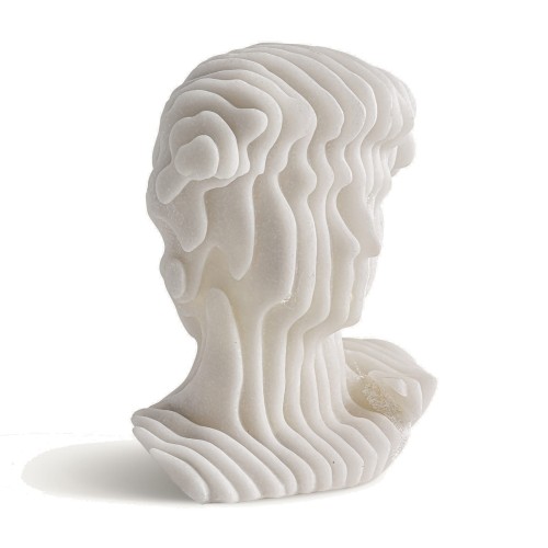 Rzeźba twarz z białej żywicy Nicole, 30 cm - Vical