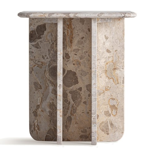 Marmurowy stolik pomocniczy z beżowego marmuru Swalmen - Vical