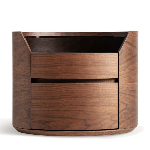 Stolik nocny z szufladami i półką do sypialni Lecco - Vical