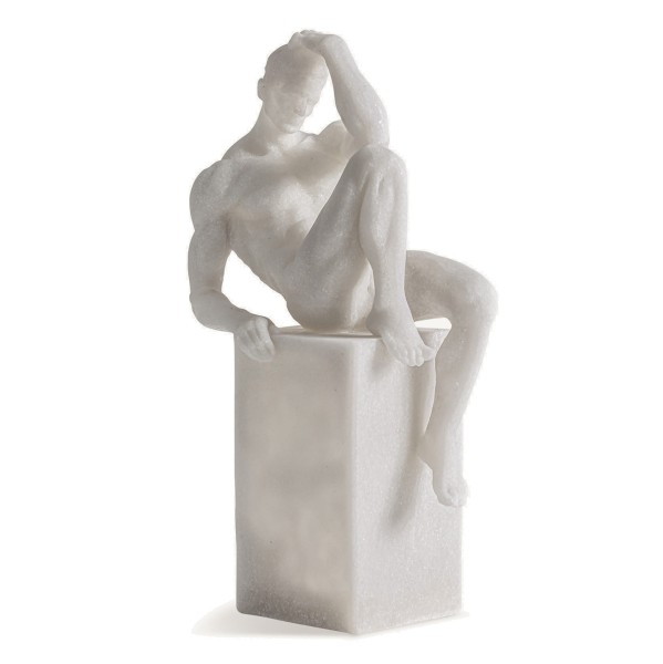 Rzeźba mężczyzna z białej żywicy Phoebe, 39 cm - Vical