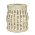 Beżowy świecznik z kamionki Nerida 22 - Pomax