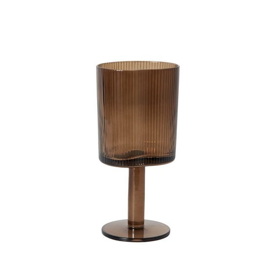 Kieliszki do białego wina z ryflowanego szkła Ripe Smoked Brown, 4 szt - Muubs