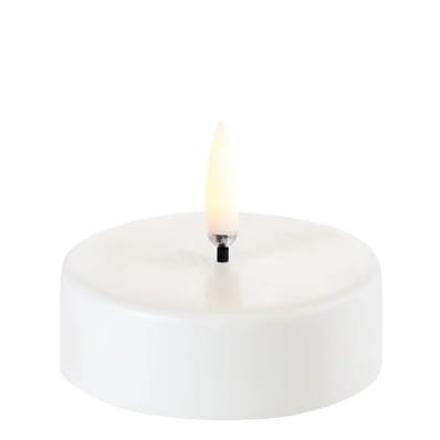Świeczka na baterie z ruchomym płomieniem Tealight Maxi, Nordic White - Uyuni