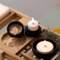 Świeczka na baterie z ruchomym płomieniem Tealight Maxi, Sandstone - Uyuni
