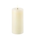 Świeca na baterie z ruchomym płomieniem, walec Led, 7,8x15, Ivory - Uyuni
