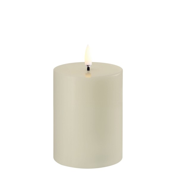 Świeca na baterie z ruchomym płomieniem, walec Led, 7,8x10, Oyster Grey - Uyuni