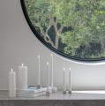 Świeca na baterie z ruchomym płomieniem, walec Led, 7,8x20, Ivory - Uyuni