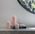 Świeca na baterie z ruchomym płomieniem, walec Led, 7,8x20, Rose Powder - Uyuni